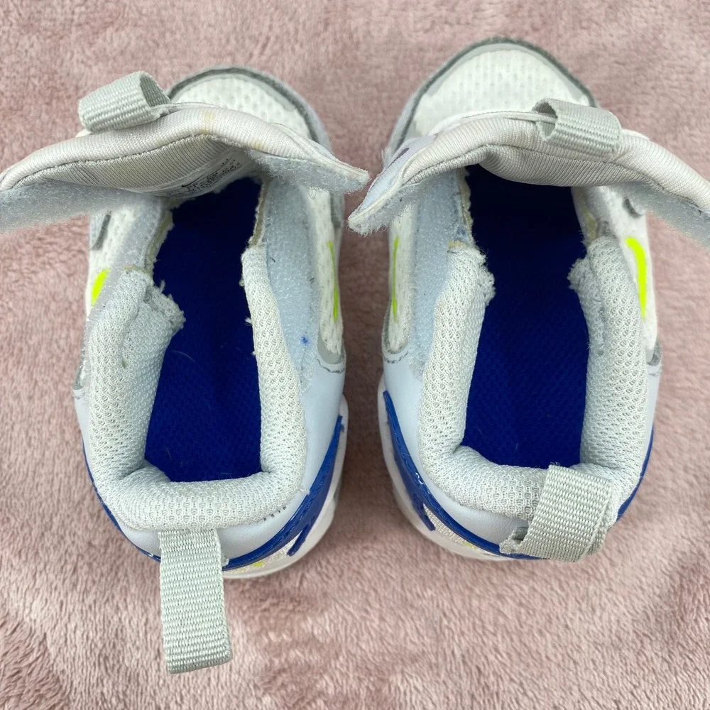 Nike Air Max Excee TD Baby Sneakers White Grey Volt Blue CW1629-004 Size 3C